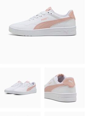 Puma Pink & Cream Sneakers Women’s Casual Court Style Clean Girl Aesthetic